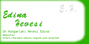 edina hevesi business card